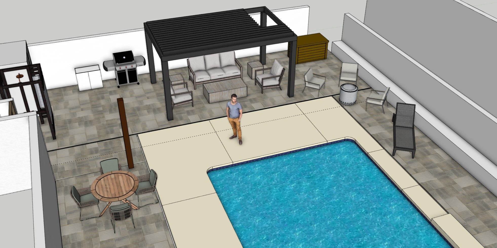 SketchUp Model of Backyard Renovation